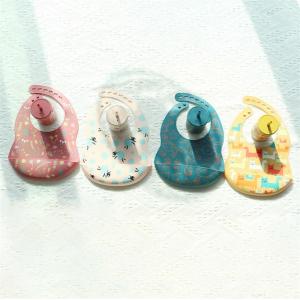 OEM Easy To Clean Silicone Baby Bib For 0-4 Years Old Baby Feeding Printing