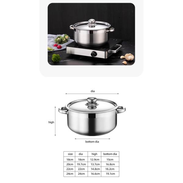 Hot Selling Kitchen Cooking Pot Set Stainless Steel Soup & Stock Pots Cookware Cooking Soup Pot Set