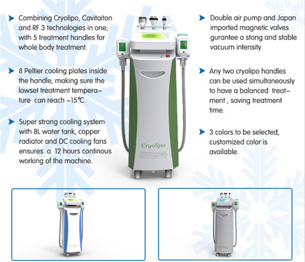 cryolipolysis cavitation and RF multifunctional cryolipolysis slimming machine