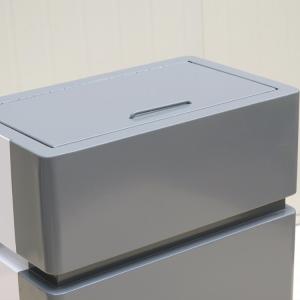 Gray Square SGS Certificate 850mm Steel Outdoor Trash Can