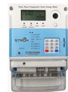 Prepaid Split Keypad Single Phase Energy Meter Low Credit Alarm Token Type