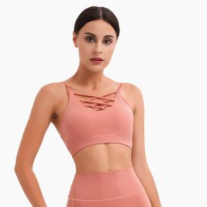 XS-4XL Breathable Ladies Sports Bras Solid Gym Push Up Crop Tops For Running