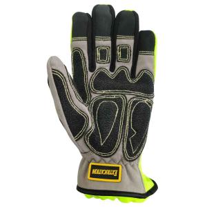 High Visible Glass Fiber Rescue Extrication Gloves Elasticized Turtleneck Cuff