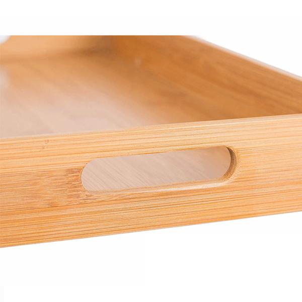 Nesting Natural Bamboo Food Tray Decorative Rectangle Odm