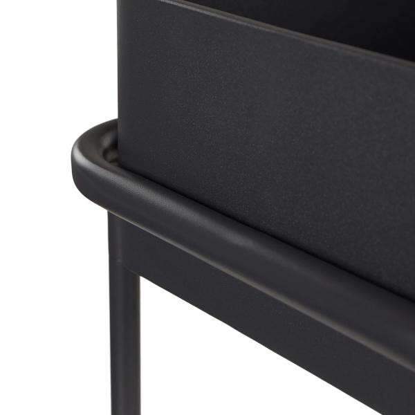 5 Star Hotel Luxury Outdoor Black Metal Flowerpot