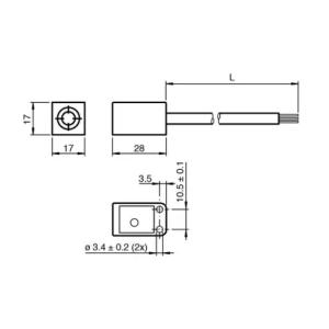 NBN5-F7-E2-5M Inductive Proximity Sensor 7mm M12 10-30V DC 5M Cable IP67 Pepperl