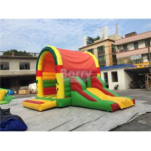 Clearance Inflatable Bouncer , Beautiful Jump House With Small Slide