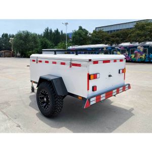 White Outdoor Camping Trailer Convenient Camping Storage Trailers