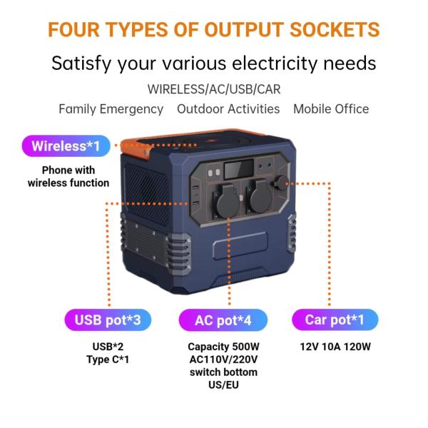 ABS 1000w Solar Power Generator 2000W Outdoor Portable Power Station