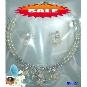 Quality Fashion Crystal Casting Costume Jewelry Beaded Pearl Necklace for Party 20g OEM for sale