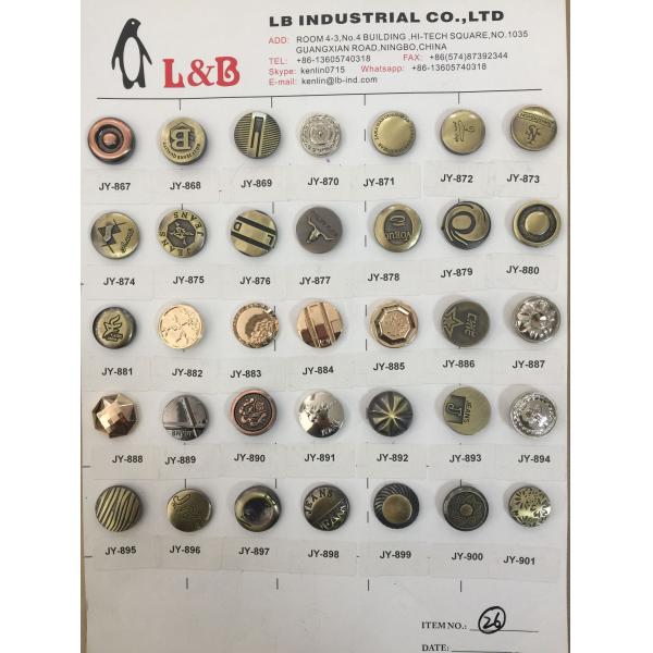 Manufacturer Wholesale Classic antique brass metal Jeans button for jeans