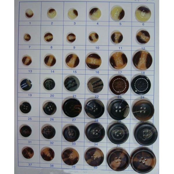 Wholesale polyester chalk Resin Rod buttons for Shirt Coat
