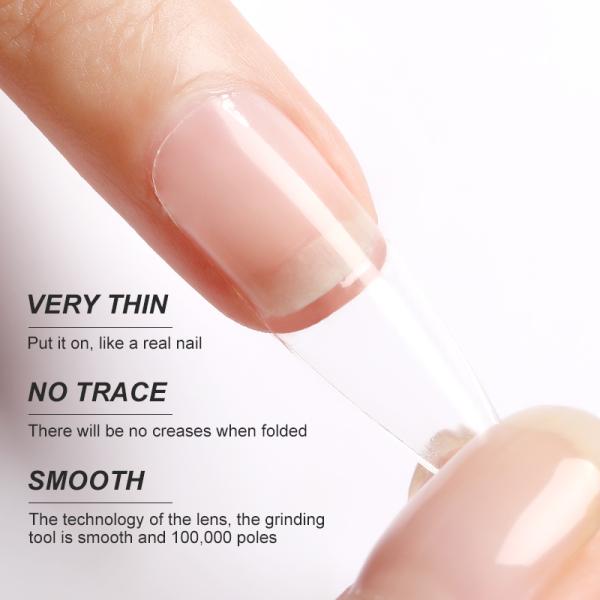 Hot Sale High Quality Customized Label for Nail Salon Shop Nail Tips Half Cover Easy to Operate Press on Nails