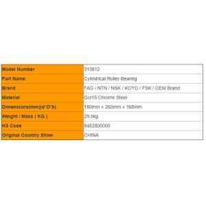 Heavy Load 313812 Four Row Cylindrical Roller Bearing for Rolling Mill