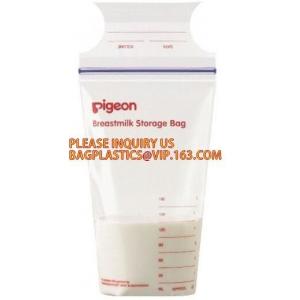 Custom Printing Food Grade Zipper Seal Stand Up Pouch 8oz Leak Proof Breast Milk