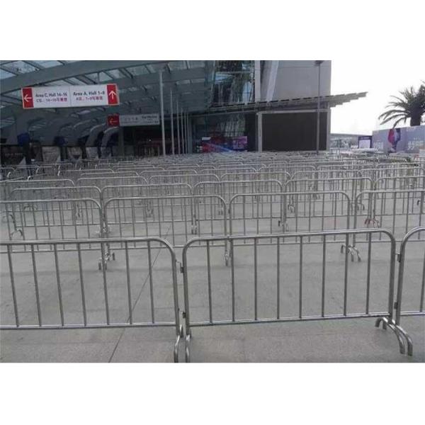 Buy H1200mm 1500mm Metal Crowd Control Barriers Galvanized Pedestrian Fence at wholesale prices
