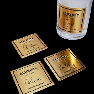 Custom Matte Personalized Label Metal Sticker Scented Perfume Candles Label