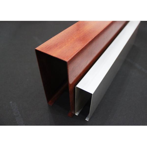 Linear Metal U - aluminum Profile Screen Ceiling / Rectangular Tube Ceiling