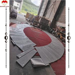 Apartment Indoor White Crystal Marble Arc Staircase with Customized Tread and