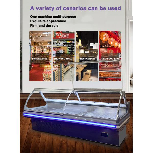 Inside Stainless Steel Delicatessen Deli Display Chiller For Shop Fan Cooling