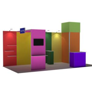 3x3 3x4 3x5 Portable Trade Show Booth Walls Modular SEG Fabric System