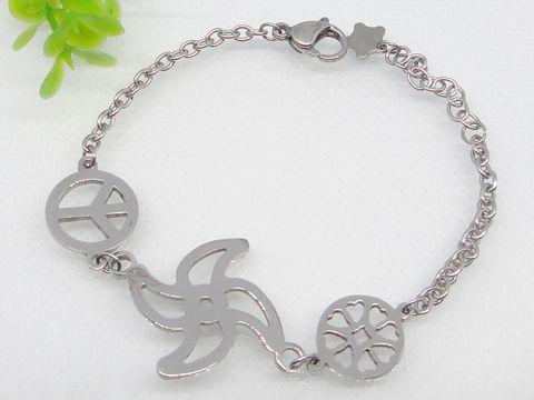 Buy Sliver Stainless Steel Chain Bracelets for Women 1420604 at wholesale prices