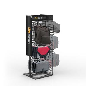 Customized Clothing Display Racks Metal Grid Display Rack For Climbing Backpack