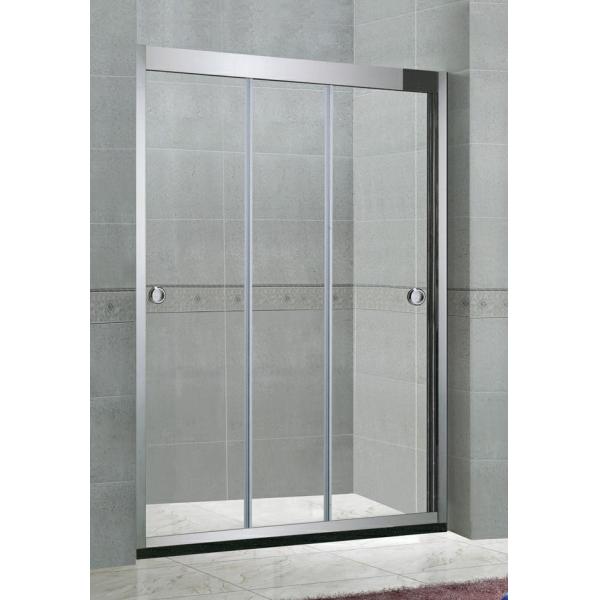Buy Stainless Steel Inline Shower Enclosures Three Moving Doors Mirror Finished With Frames at wholesale prices