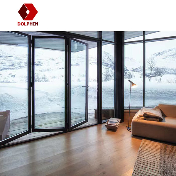 Sound / Heat Insulation Aluminium Folding Door Mechanism External Bifold