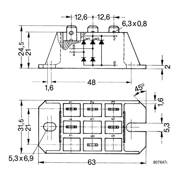Buy VHF28-06IO5 Half Controlled Single Phase Rectifier Bridge with Freewheeling Diode IXYS IGBT Power Module at wholesale prices