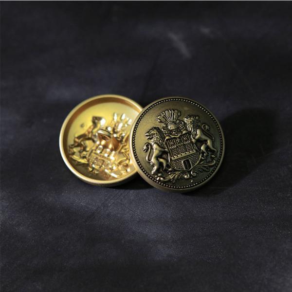 wholesale custom logo zinc alloy buttons metal shank button for coat