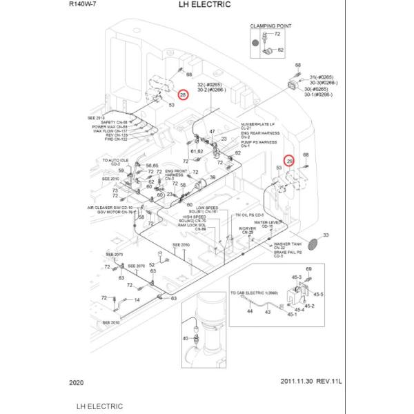 21EA30450 LH 21EA30460 RH Lamp Assy Rear Hyundai R140W 7 R200W 7