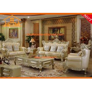 Quality European style antique luxury Living room wooden sofa set designs for sale