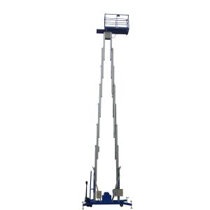 Extension Platform Double Mast Mobile Aerial Work Platform 10m Lifting Height