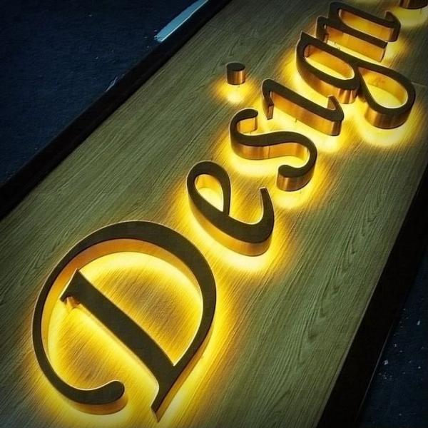 LED Strips Light Source Customized Size Metal Snow 3D Backlit Letters for Indoor