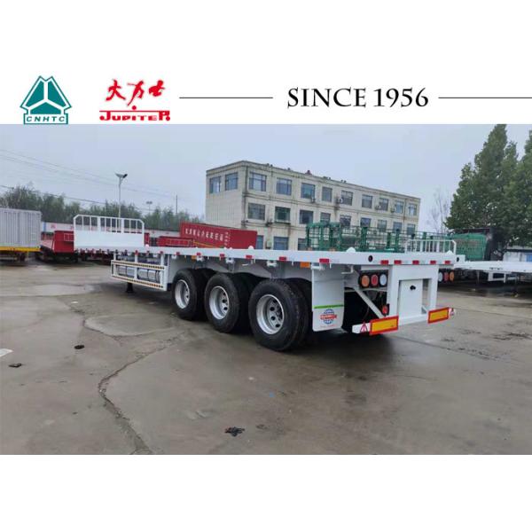 Buy BPW Axle Carbon Steel 40ft Flatbed Trailer With Front Wall at wholesale prices