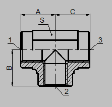 Carbon Steel Female BSPT Thread Pipe Fittings Tee Adapter 3 Way Corrosion Resistant