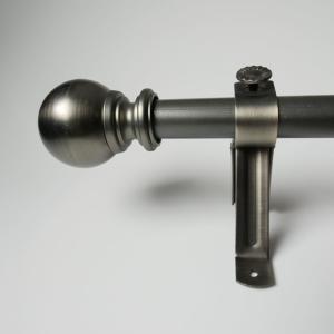 16mm Iron Black Lightweight Pipe Curtain Rods For Bedroom