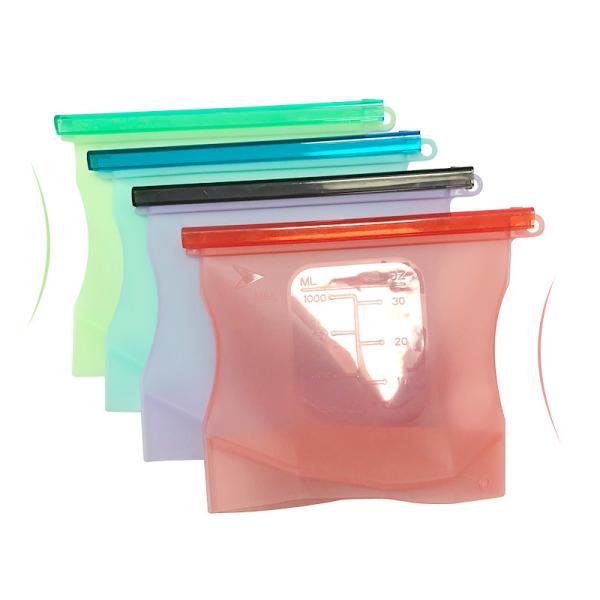 Buy New Eco-friendly Silicone Kitchen Utensils Keeping Fresh Storage Bag 1L 1.5L BPA Free at wholesale prices