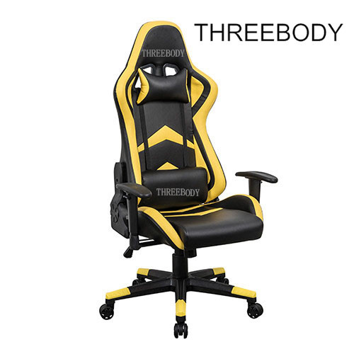 Buy Player Seat Race Car Office Chair , Comfortable Bucket Seat Office Chair Black And Yellow at wholesale prices