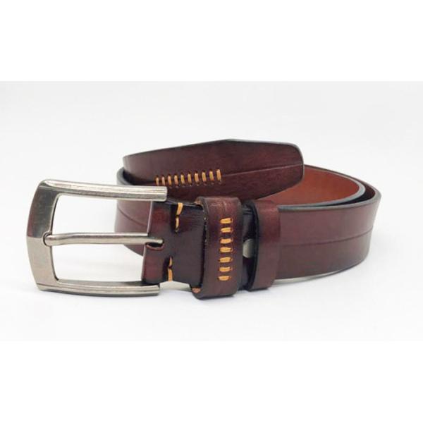 Buy Zinc Alloy Buckle Brown 38mm Mens Casual Leather Belt at wholesale prices