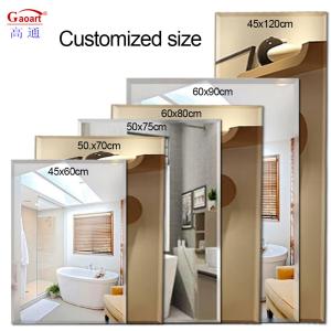 Home Full Body Float Glass Dress Design Length Led Light Beveled Wall Hanging