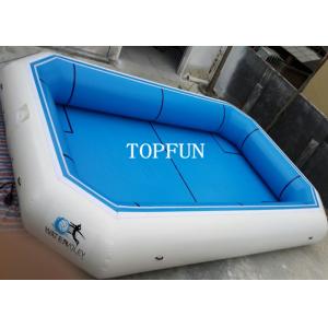 Quality PVC Tarpaulin Blue Portable Swimming Pools , Inflatable Water Park Fire Retardant for sale