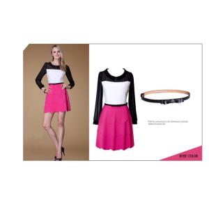 Ladies Scoop Neck Short Flared Dresses , Sleeveless Casual Dress