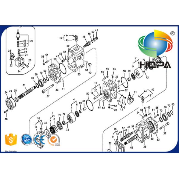 SA8184-13080 8184-13080 Hydraulic Pump Seal Kit for Digger Volvo EC200B EC210B EC240B