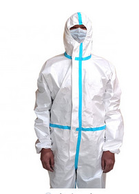 Buy Non Woven Disposable Protective Coveralls Disposable Dust Suits Latex Free at wholesale prices