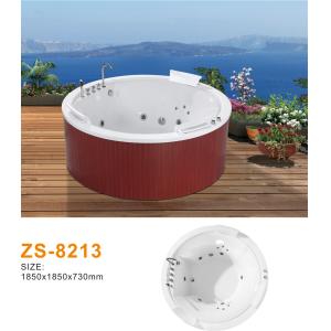 Elegant Acrylic Freestanding Spa Jacuzzi with Waterfall Faucet and Aromatherapy