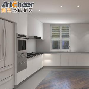 Durable Prefabricated Solid Wood Shaker Style Kitchen Cabinets With Radius