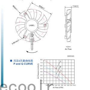 Lightweight Brushless Blower Fan Plastic 50x50x10mm Frameless