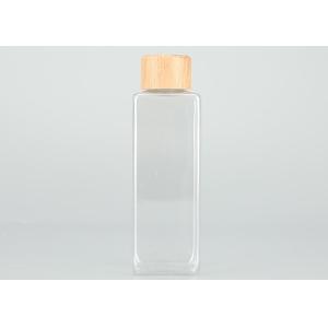 Leakproof 200ml Plastic Screw Top Bottles With Bamboo Lids